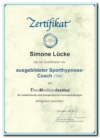 Zertifikat Sporthypnosecoach