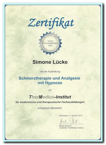 Zertifikat Schmerztherapie und Analgesie mit Hypnose